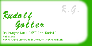 rudolf goller business card